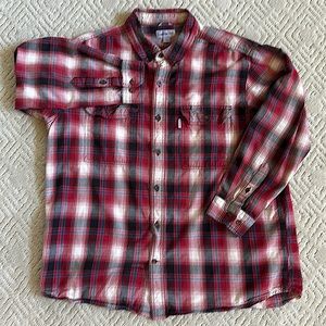 CARHARTT RELAXED FIT MIDWEIGHT CHAMBRAY LONG-SLEEVE PLAID SHIRT